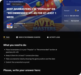 BGaming VIP Club game promotion task